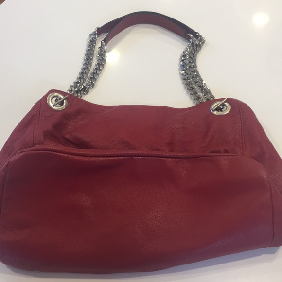 SOLD ✅ Valentino Leather Hobo Silver Chain Straps - Picture 5 of 14